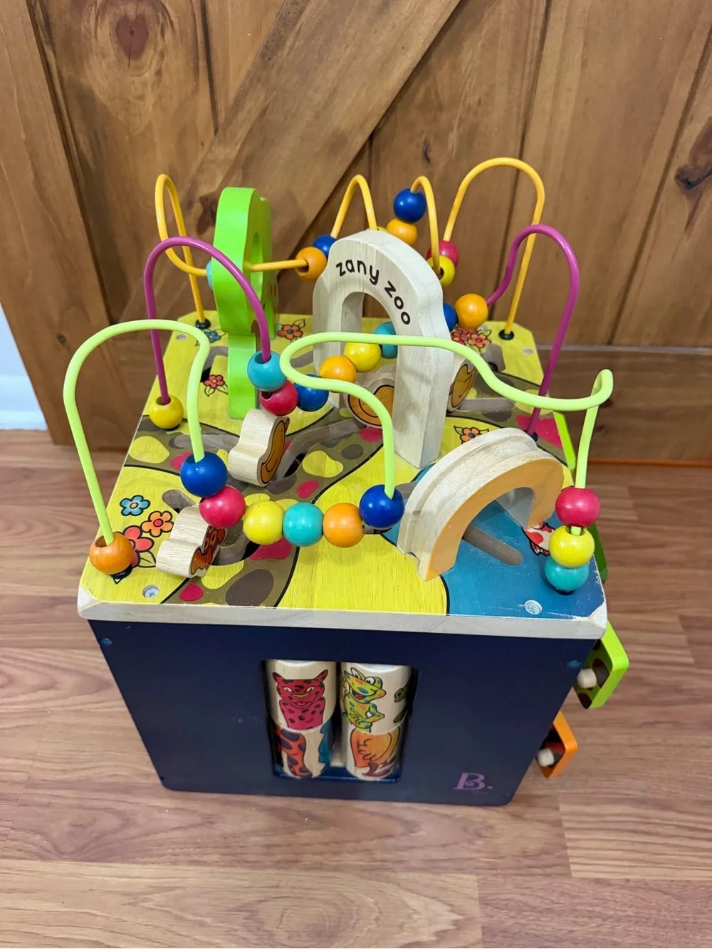 Zany Zoo Animal Activity Cube with Bead Maze Alphabet Blocks & Animals